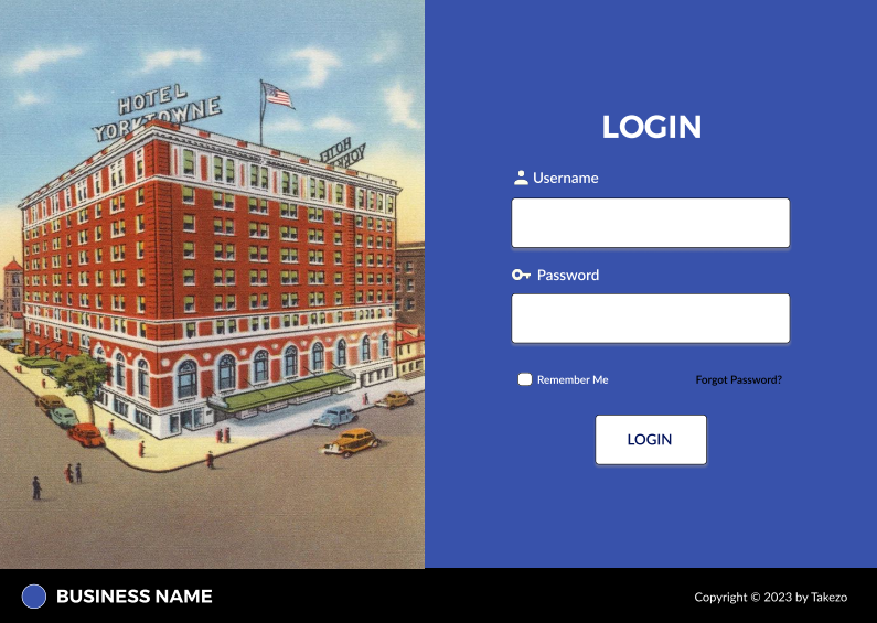 Hotel Management System Login (UI)
